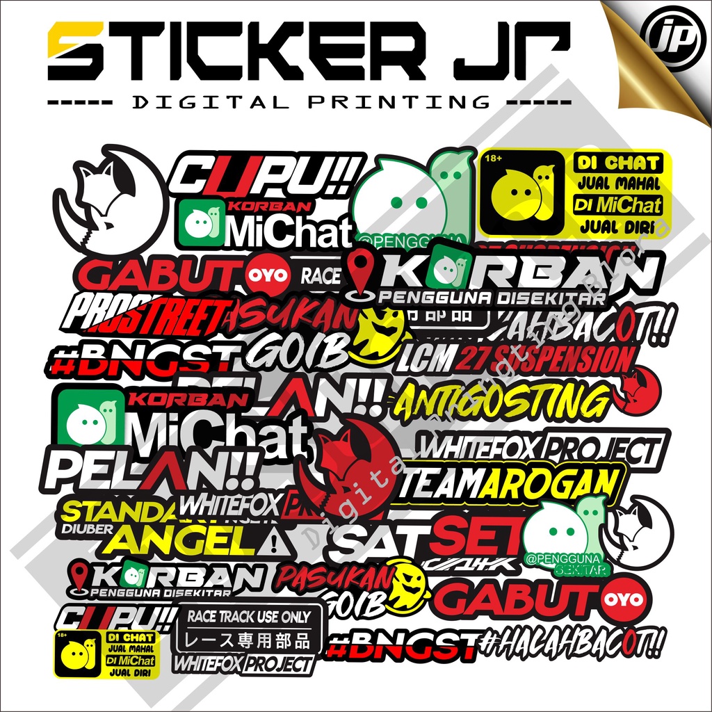 

[ SJP ] STICKER PACK LOGO CUSTOM JP