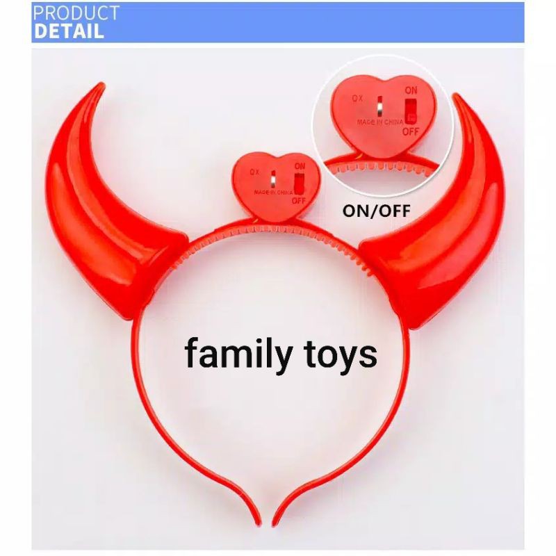 family games Bando led lampu tanduk devil party tahun baru natal ulang tahun anak dewasa