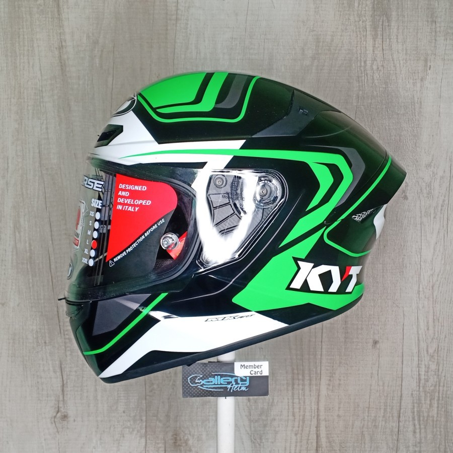 KYT TT Course Overtech Black Green