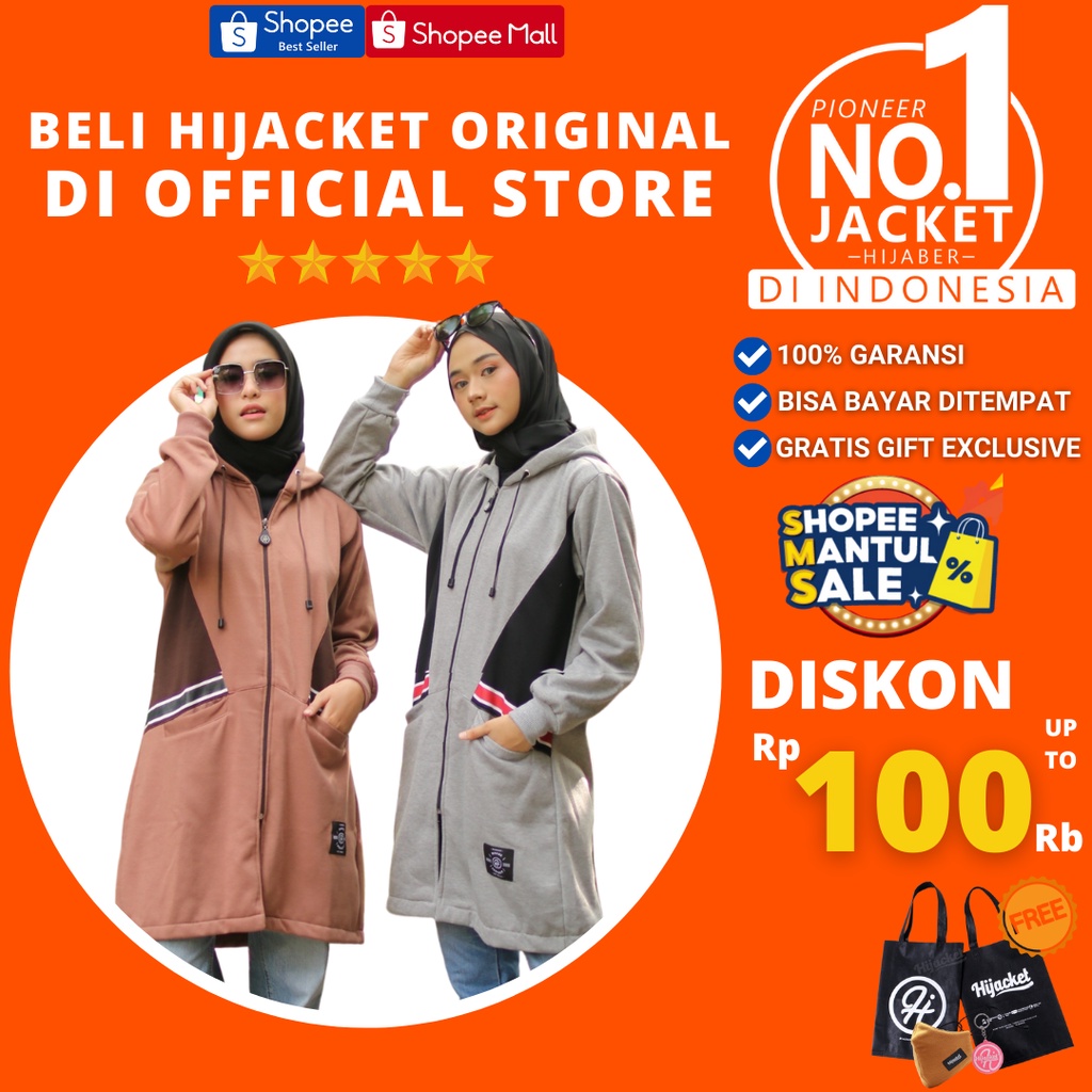 ✅Beli 1 Bundling 3✅ Hijacket RIHANNA Original Jacket Hijaber Jaket Wanita Muslimah Azmi Hijab