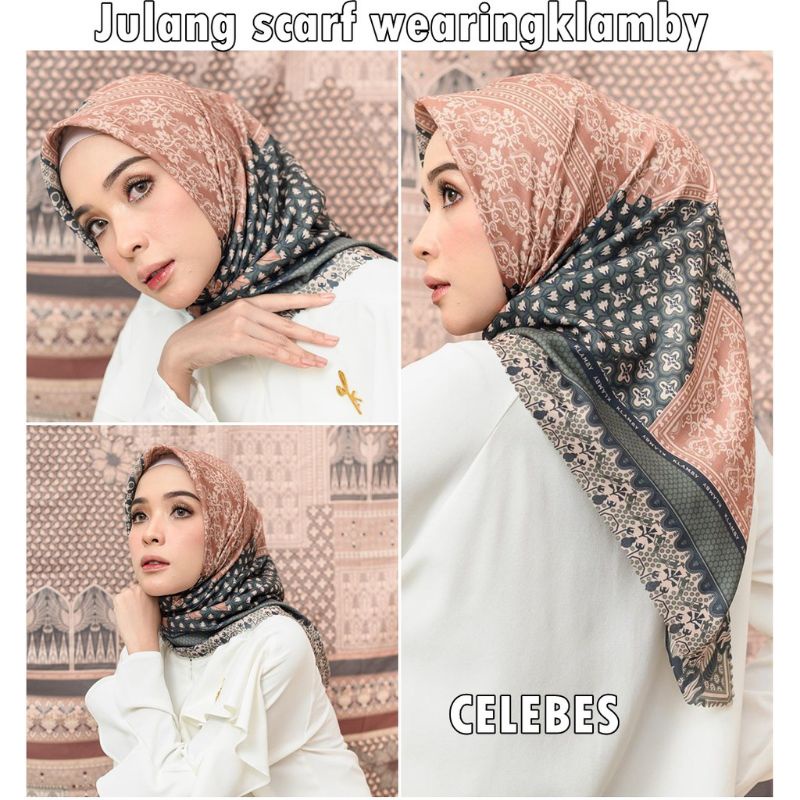 julang scarf wearing klamby scarf preloved