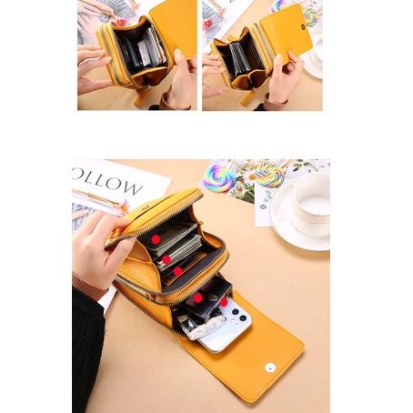 Buat Kalian Tas Selempang Kulit Wanita Dompet Hp Touchscreen Multifungsi Tas Mini Cewek FY 9065 ,.,.