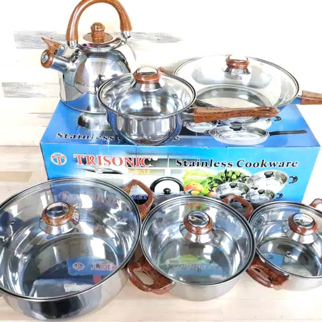 Cookware trisonic / panci set isi 12 pcs trisonic
