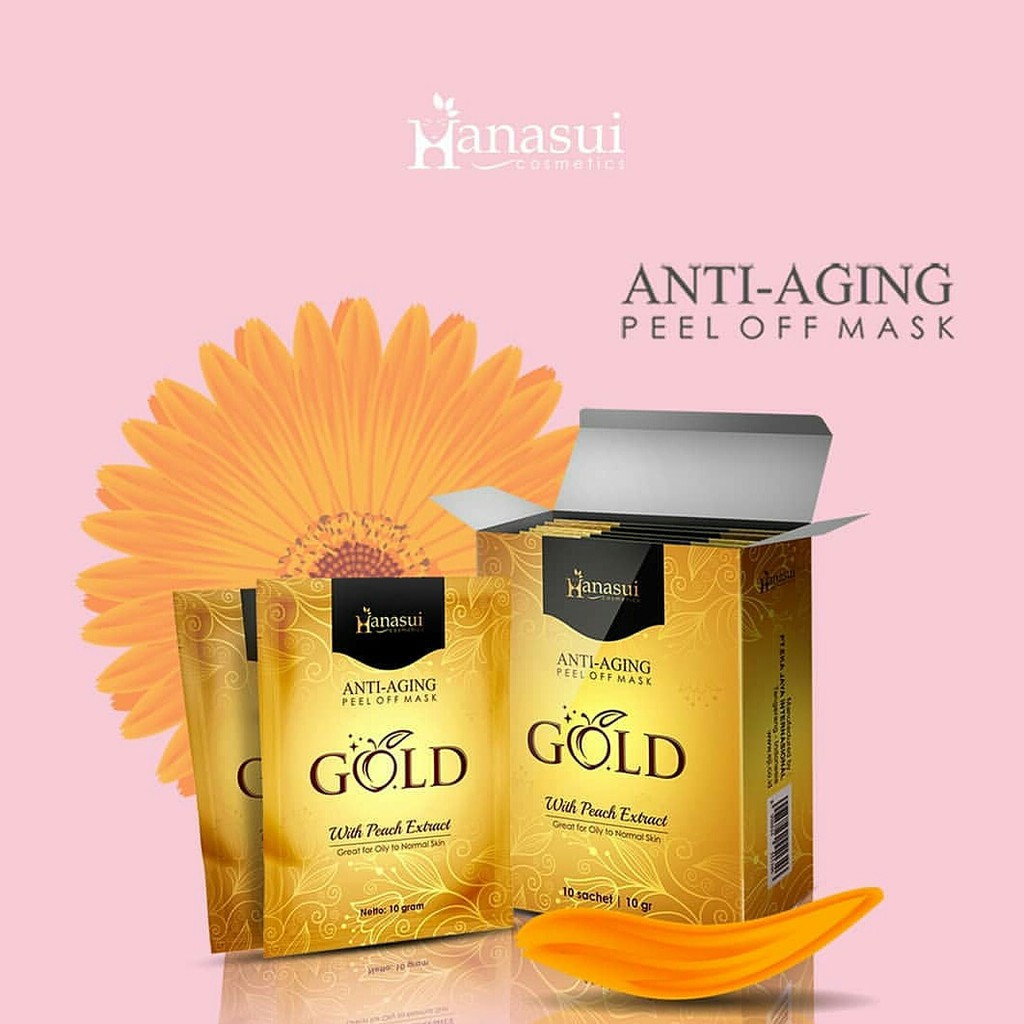 HANASUI GOLD Peel Off Mask 10 X 10gr