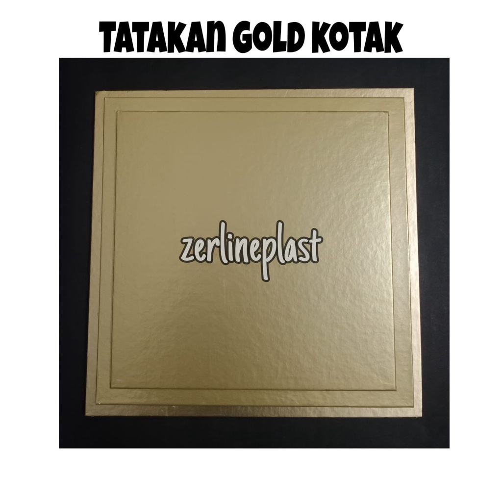 Cake Board KOTAK GOLD / Alas Kue Tart GOLD / Tatakan Kue