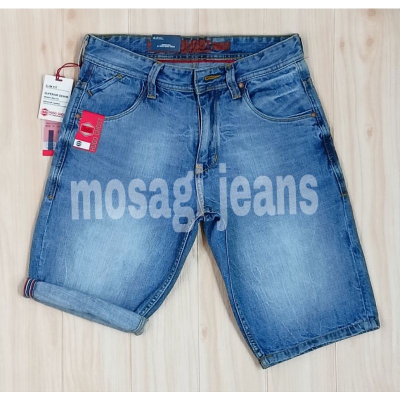 celana jeans pria pendek Hugo Ghost