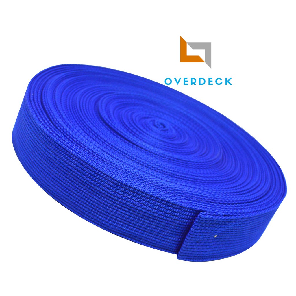 

5 METER TALI WEBBING TAS LT 3.8 CM TEBAL 1.30 MM BAHAN POLYPROPYLENE - LT 38 BIRU BENHUR