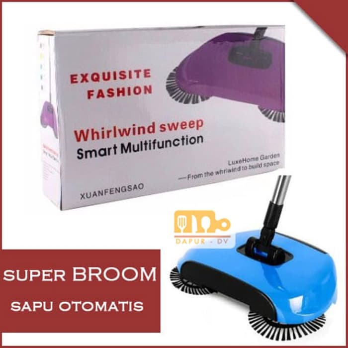 Sapu Elektrik Otomatis Exquisite Fashion Super Broom / sapu praktis / sapu sedot / sapu otomatis