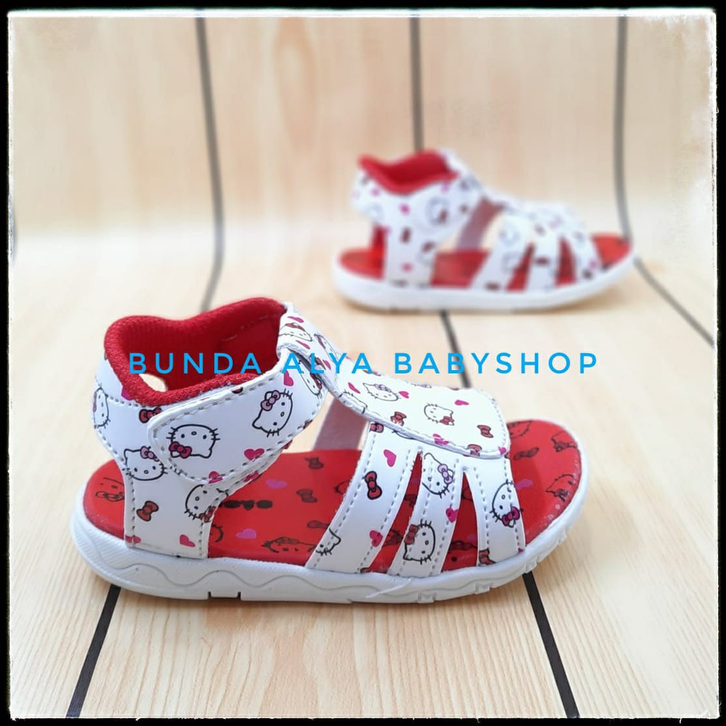 Sendal Anak Perempuan Usia 8 Bulan 1 2 Tahun Size 22 - 25 MERAH - Sepatu Sandal Anak Cewek Karet AntiSlip Alas Karet