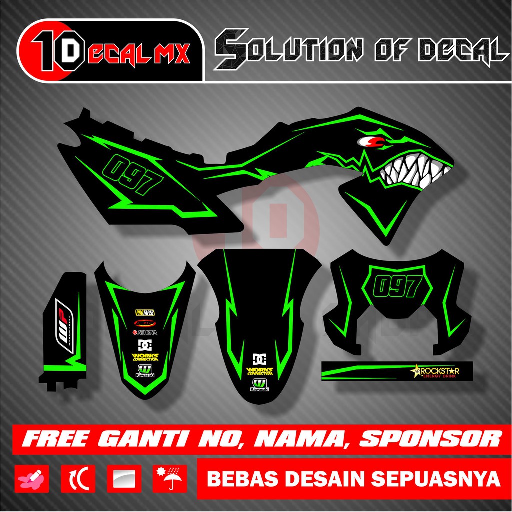 Decal Sticker klx bf shark