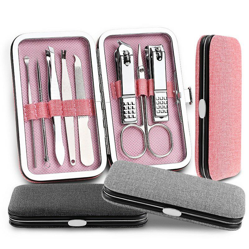 (BONUS DOMPET) Peralatan Menicure 8in1 Mini Stainless Stell  Gunting Kuku Portable Tools Set