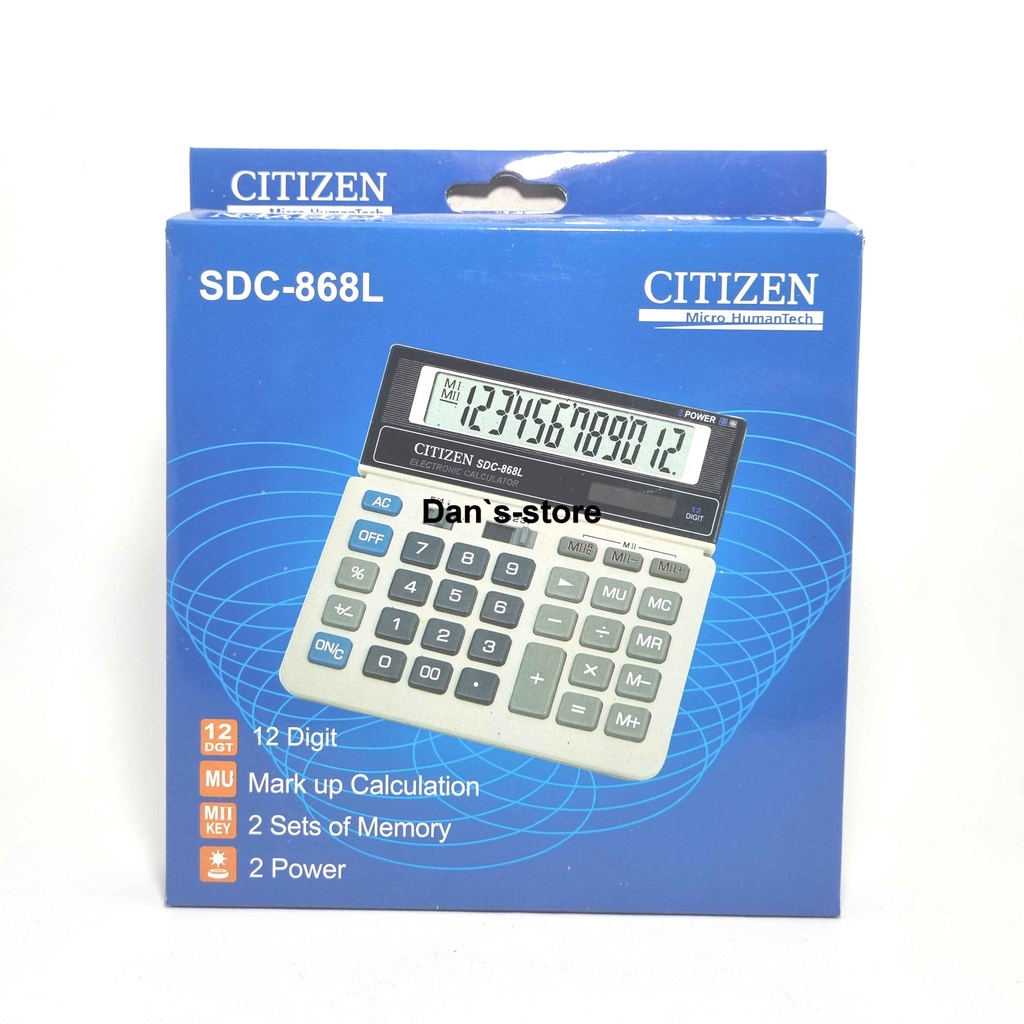 

Kalkulator Citizen SDC868L - Kalkulator Dagang 12 Digit Calculator