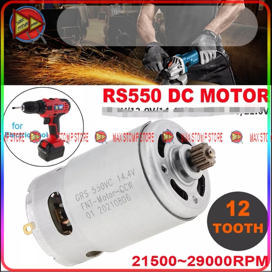 Motor Dinamo Bor Cas 16.5V High Speed Gigi 12 Ryu NRT Power Tools Motor