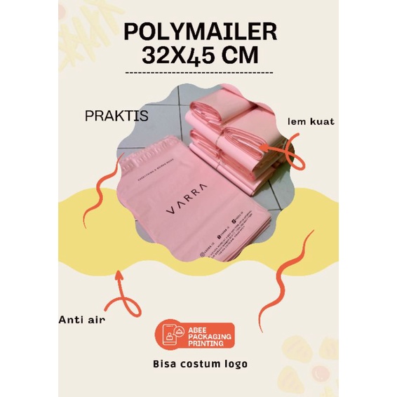 

POLYMAILER 32x45cm+COSTUM SABLON(Harga per pcs)