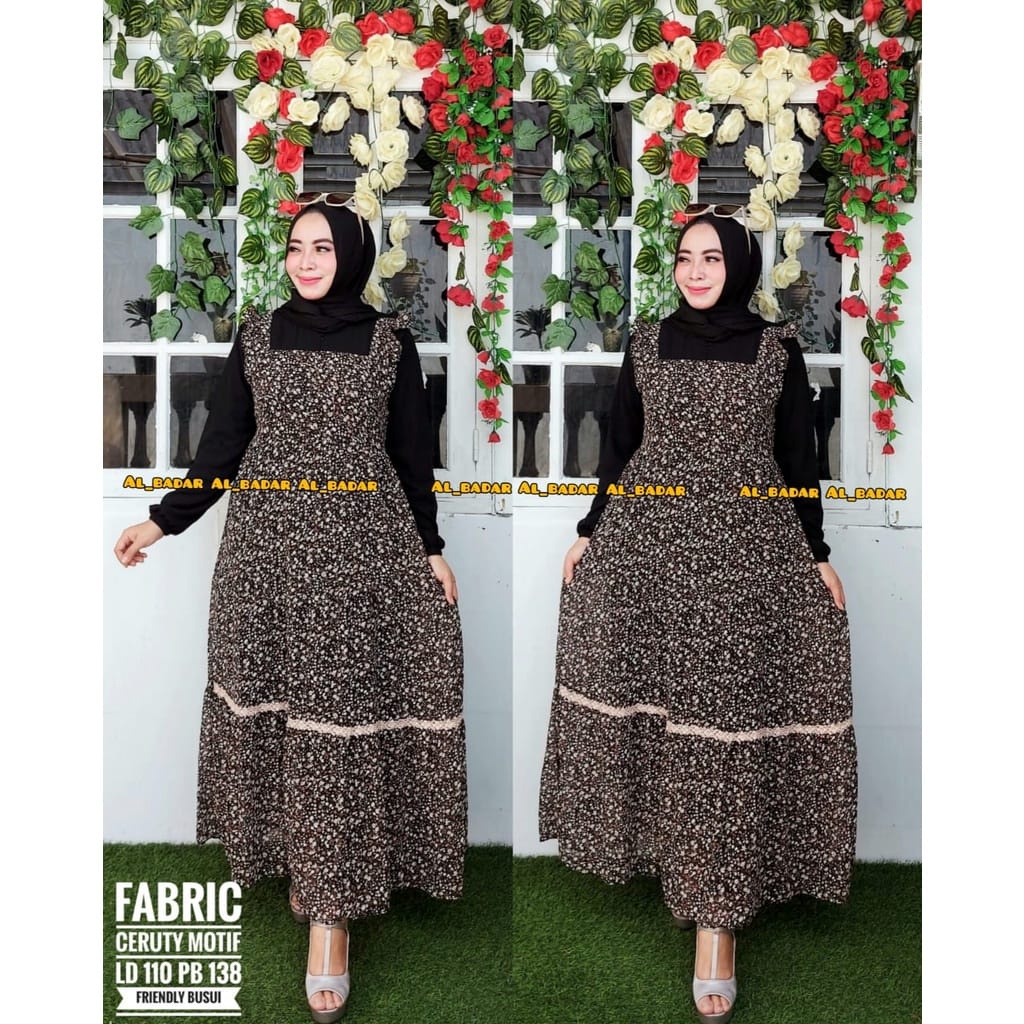 [BISA COD]GAMIS CERUTY BABYDOLL MOTIF BUNGA REMPEL V DADA, DRESS CERUTY BABYDOLL MODEL TERBARU, GAMIS CERUTY TERLARIS