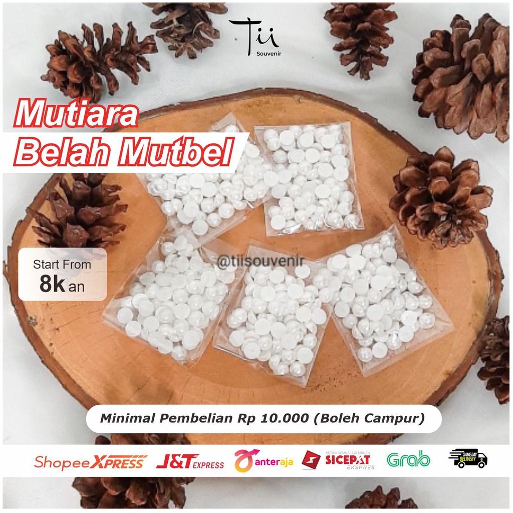 Mutiara Belah Mutbel untuk Souvenir Craft Scrapbook