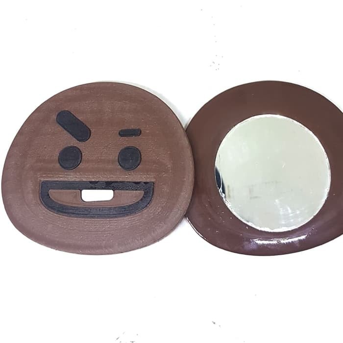 BT21 HAND MIRROR / CERMIN TANGAN BT21COOKY TATA RJ KOYA VAN TATA CHIMMY MANG