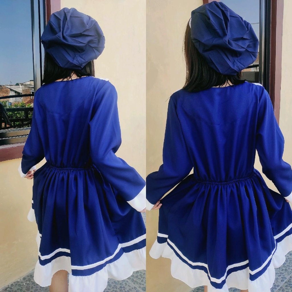 【AiVii】DRESS KAWAII LOLITA SAILOR NAVY WHITE