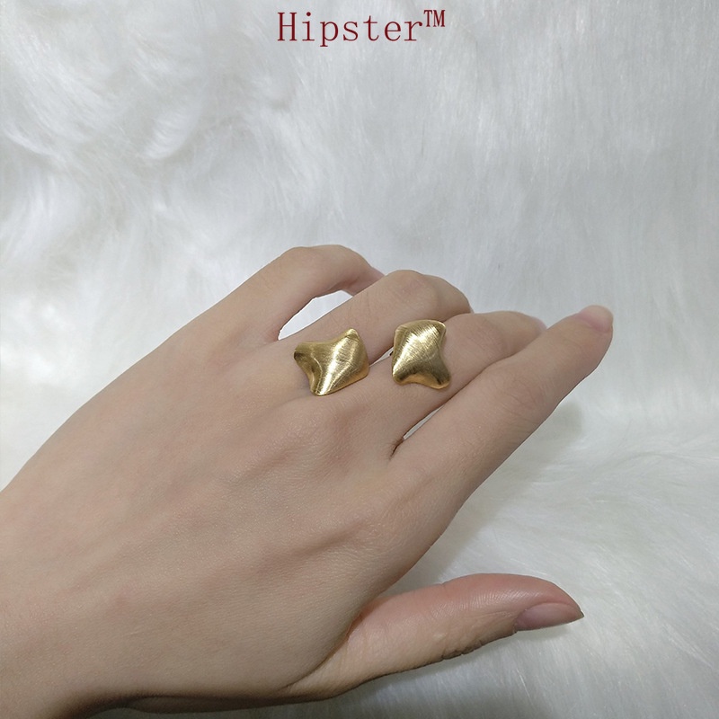 INS Cold Style S925 Silver Irregular Surface Ear Studs