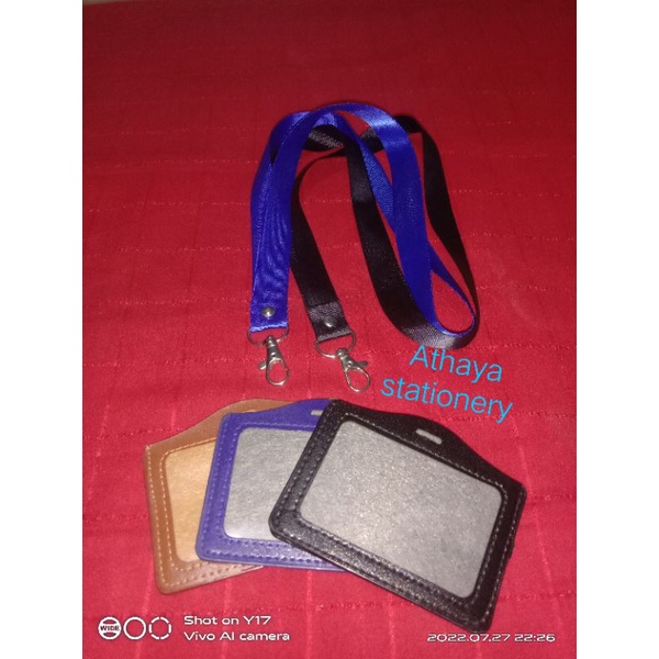 

Tali ID card non stoper 2 cm+ID card kulit Landscape