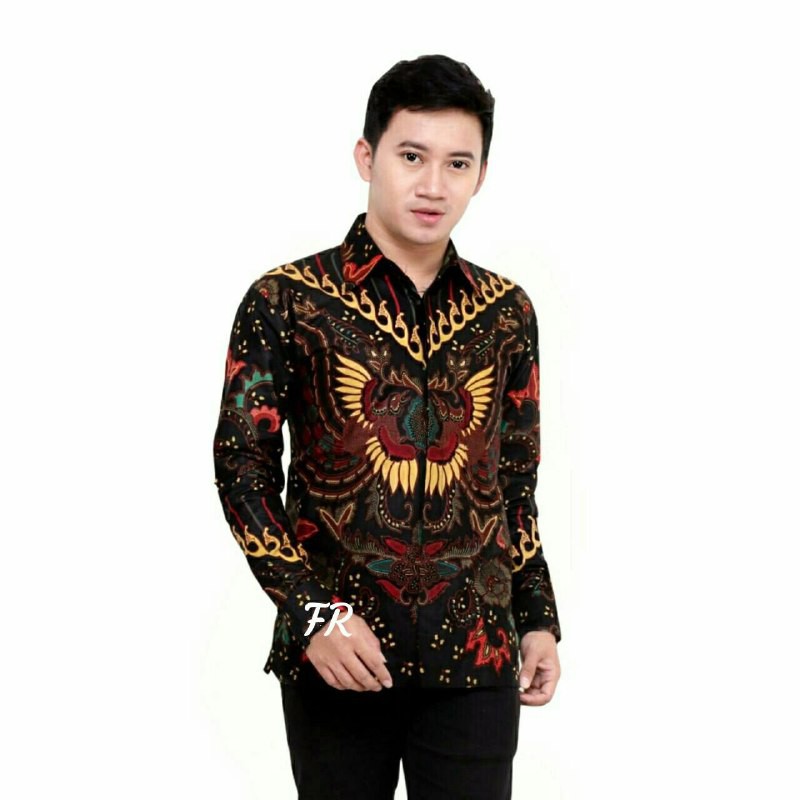 Baju Batik Pria Kemeja Batik Lengan Panjang SIZE M L XL XXL Bahan Katun Halus