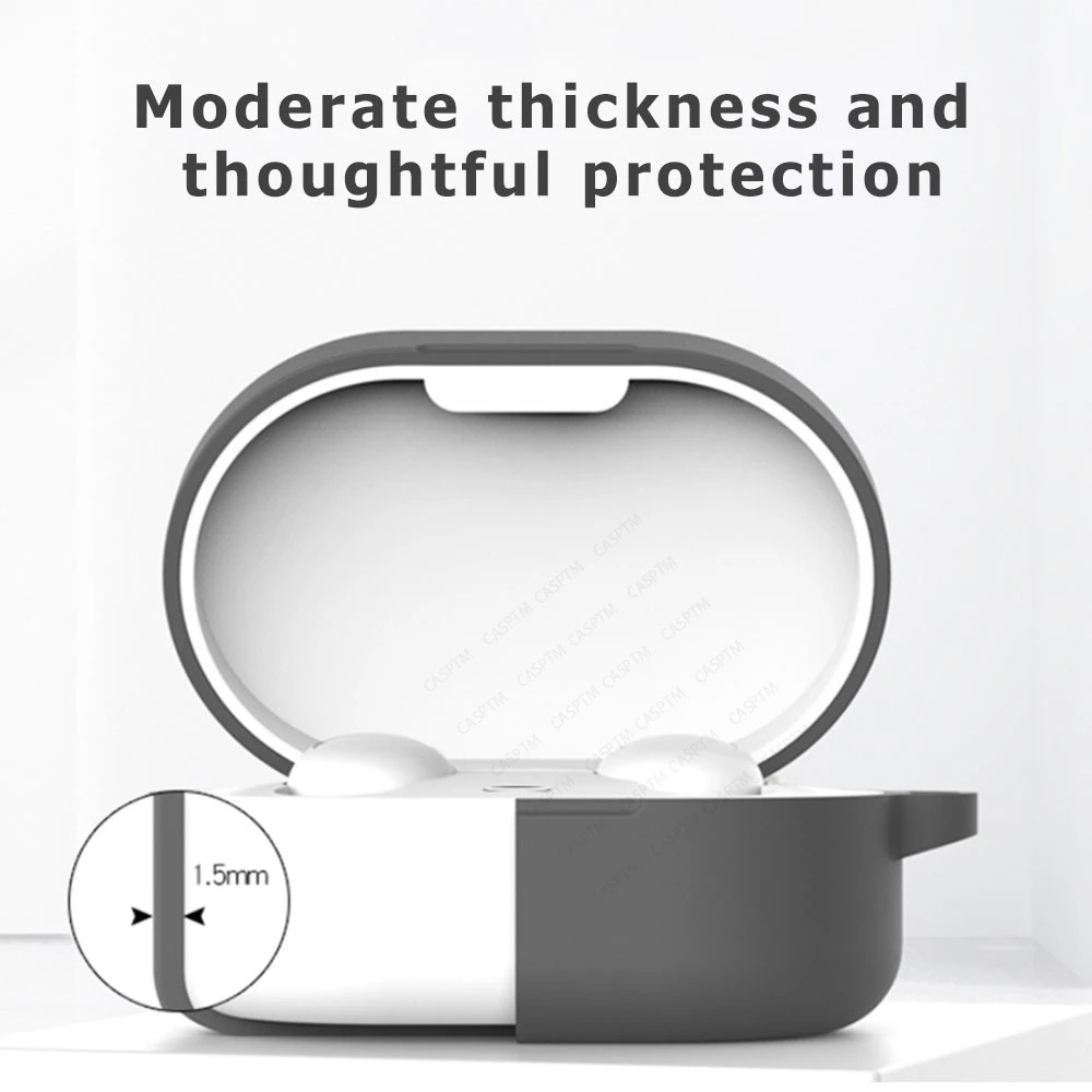 Case Pelindung Headset Wireless Bahan Silikon Lembut Portabel Untuk Redmi Airdots
