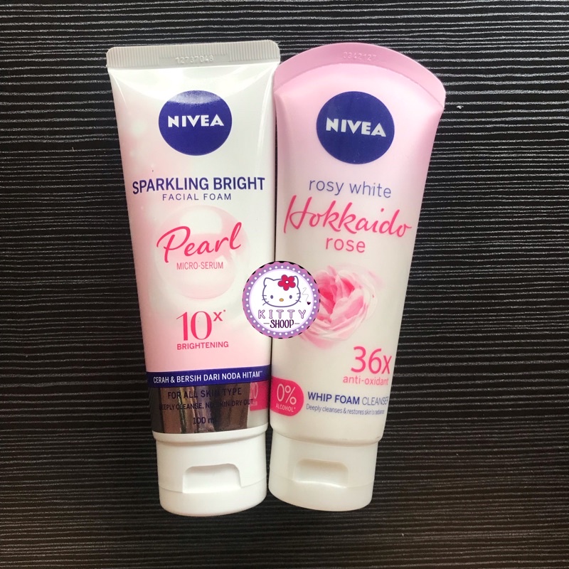 Nivea Sparkling Bright Whitening Facial Foam 100ml/Hokkaido Rose