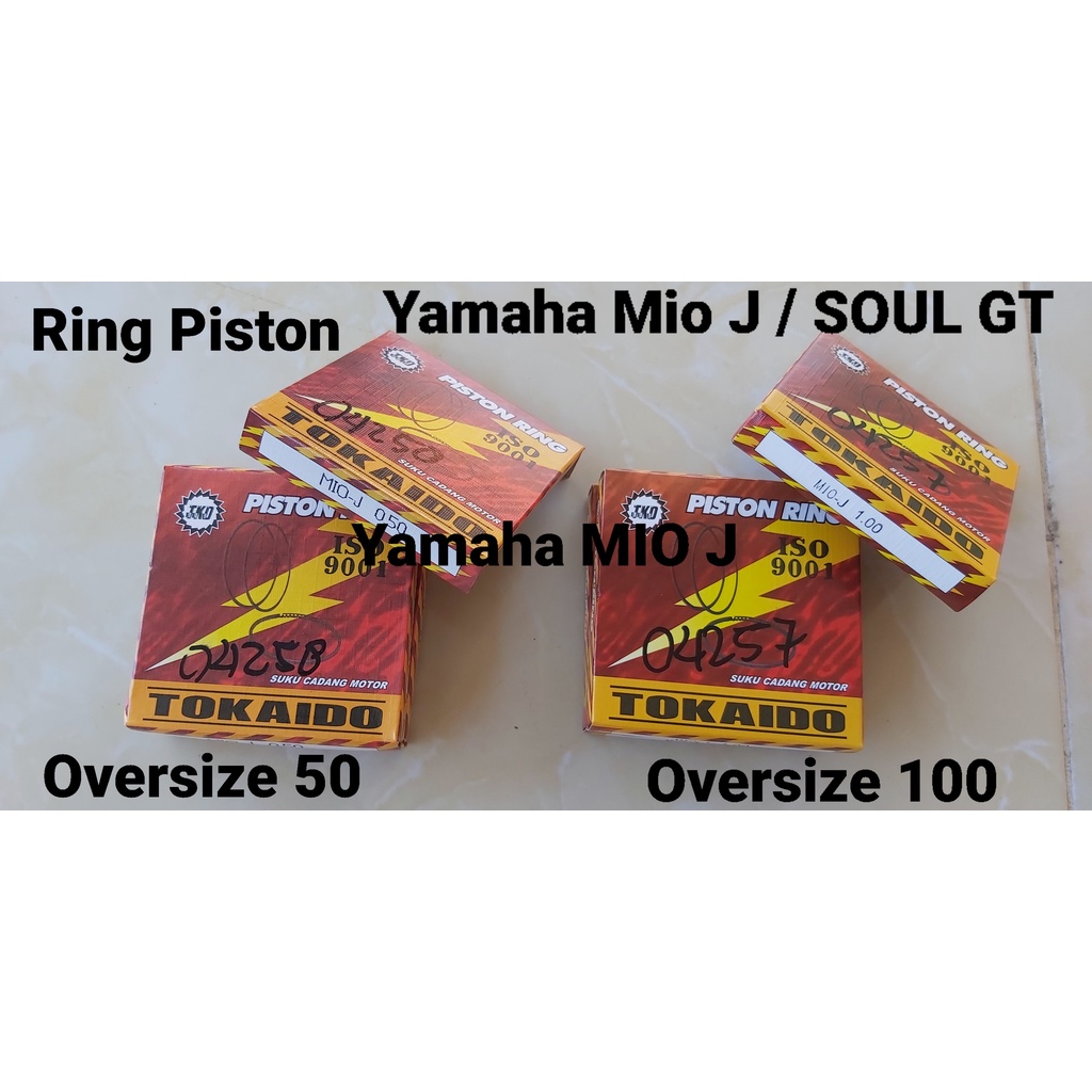 Ring Piston Ring Seher Tokaido Yamaha MIO J / SOUL GT oversize 50 100
