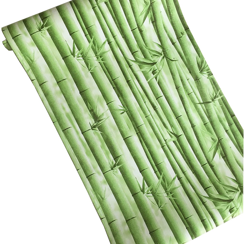 Wallpaper Stiker Dinding Bambu Muda 10m x 45cm