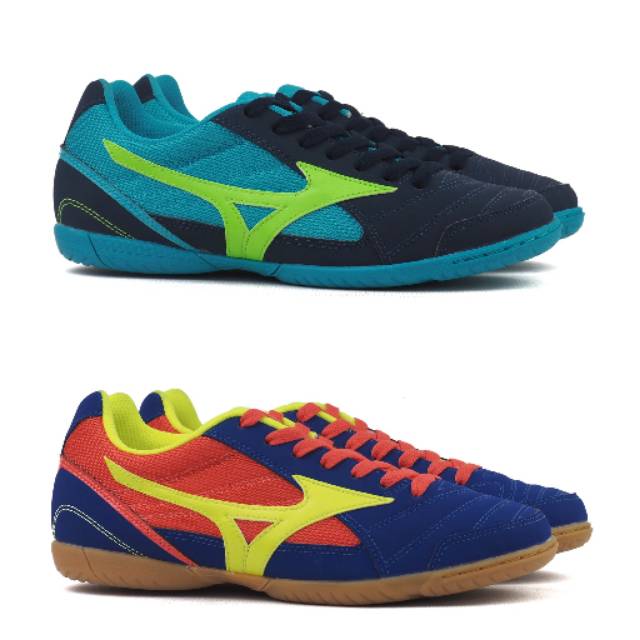 Sepatu Futsal Mizuno Sala Club 2 IN - Dress Blue , Surf The Web Original