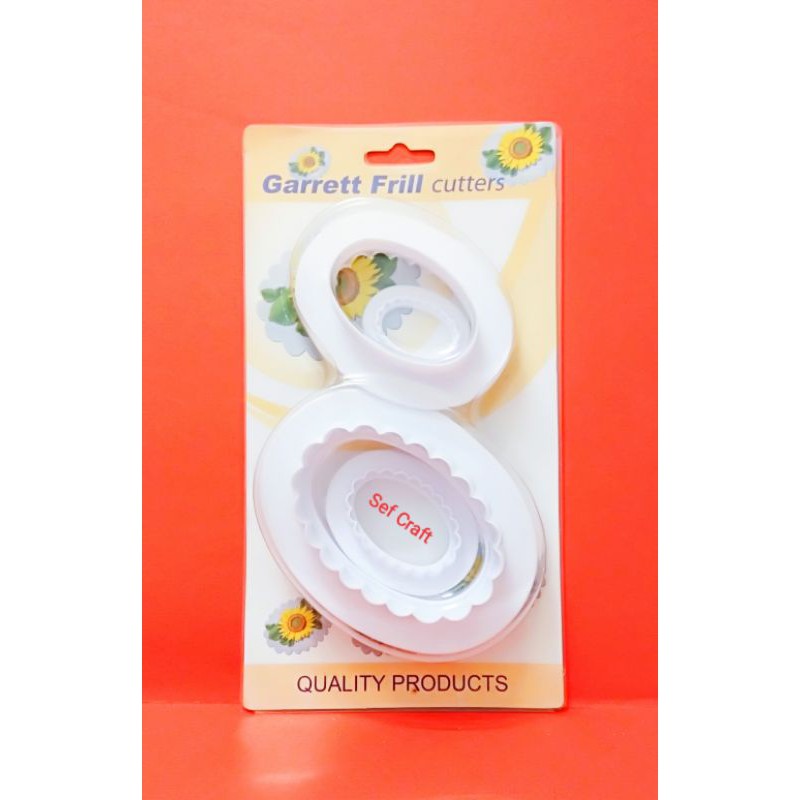 

Oval double side ( plain & serrated ) plastic cutter 4 / set Import