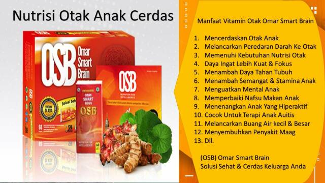 Vitamin Otak Omar Smart Brain OSB / nutrisi otak / vitamin anak / osb nutrisi otak / vitamin herbal