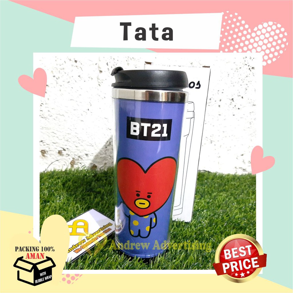 Stainless Botol Tumbler BTS / BT21 Character