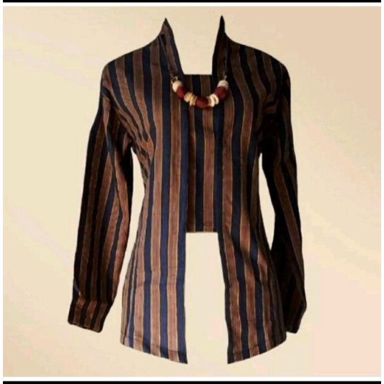 Kebaya Lurik Dewasa Kutu Baru Perempuan/Atasan Kutu Baru Garis Lurik Dewasa