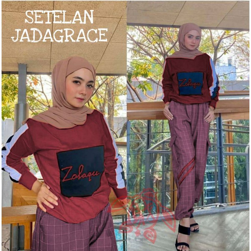 SET JADAGRACE KOTAK AG STELAN JADAGRACE KOTAK STELAN JUMBO WANITA STELAN KEKINIAN MODEL TERBARU