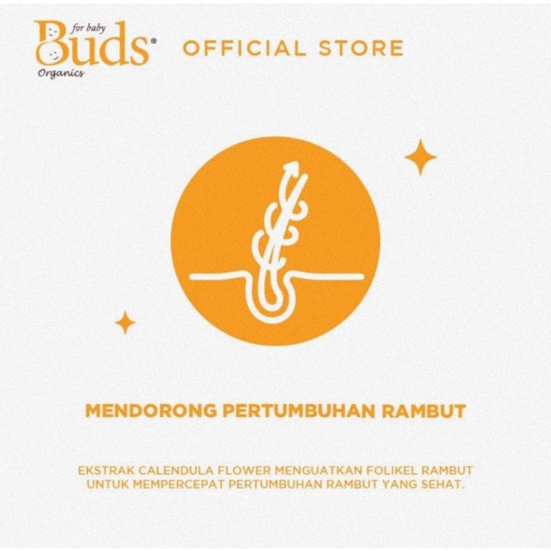 Buds Organics Hair Volume Booster - Penumbuh &amp; Penebal Rambut Bayi