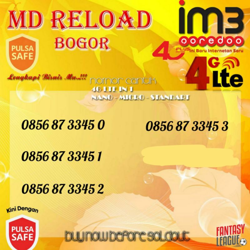 NOMER CANTIK INDOSAT 11 DIGIT RAPIH MURAH