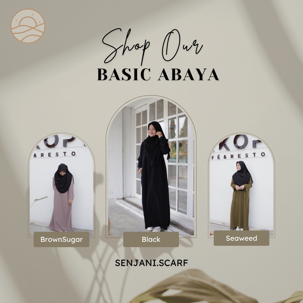 Gamis Abaya / Basic Abaya /Senjani / abaya polos / abaya arab / abaya hitam abaya turkey abaya remaj