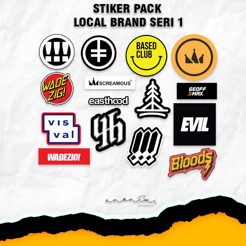 Stiker Distro Brand Local Sticker Pack Aesthetic