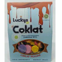 

coklat praline lebaran luckys coklat kancing 225gr oleh oleh malang