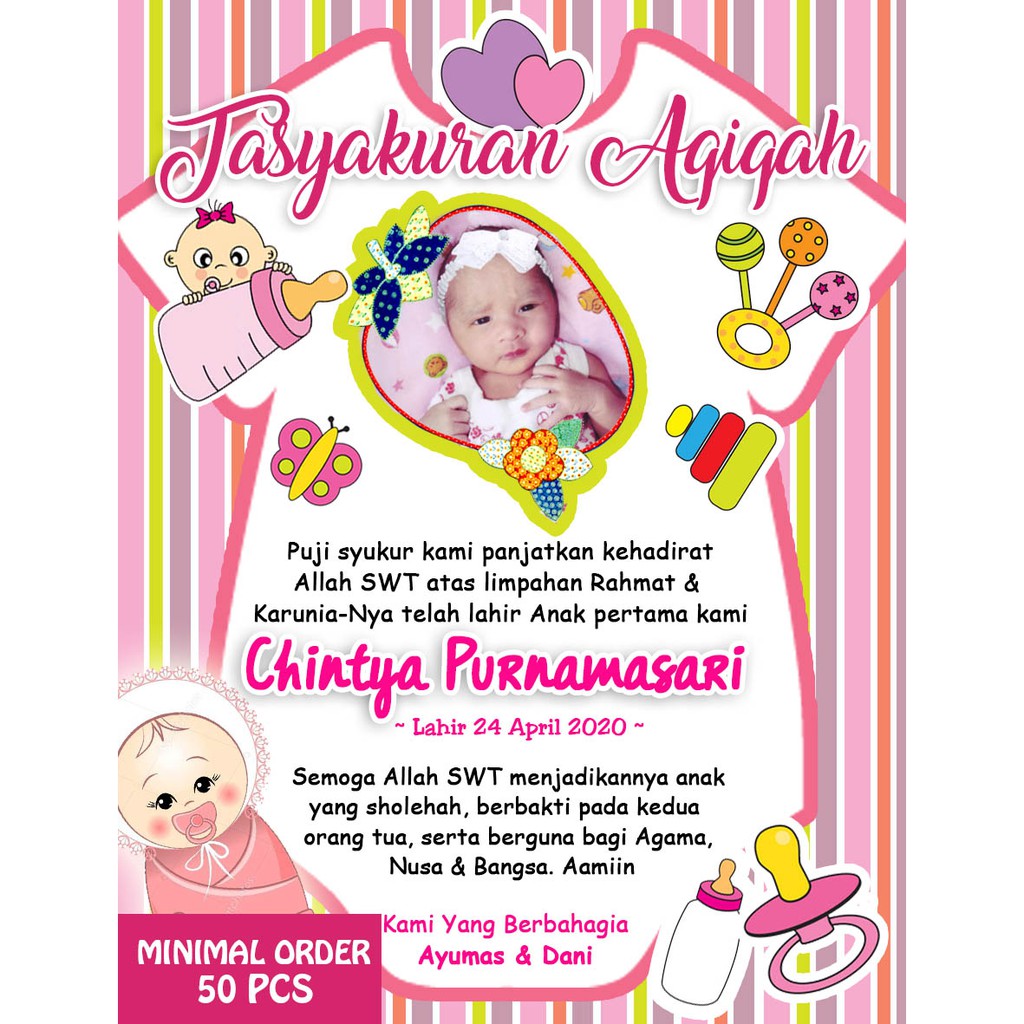 

Label Sticker Syukuran Kelahiran Aqiqah murah/sticker aqiqah/selapanan/sticker ucapan aqiqah murah
