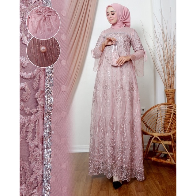 GAMIS AMANDA NOVIE -  GAMIS MODERN - GAMIS TERBARU - GAMIS KONDANGAN - GAMIS KEBAYA MODERN - KEBAYA MODERN - KEBAYA TULLE