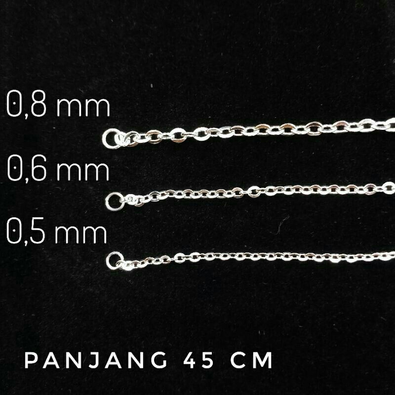 Kalung Nuri Wanita Titanium Silver High-Quality