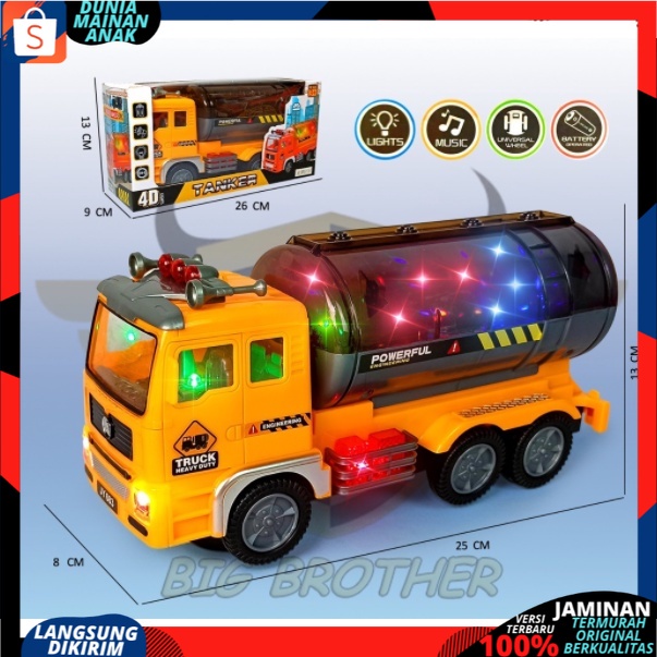 Mainan Anak Mobil Truk Pemadam Kebakaran Fireman Bisa Semprot air Bersuara Dan Berlampu Bump And Go