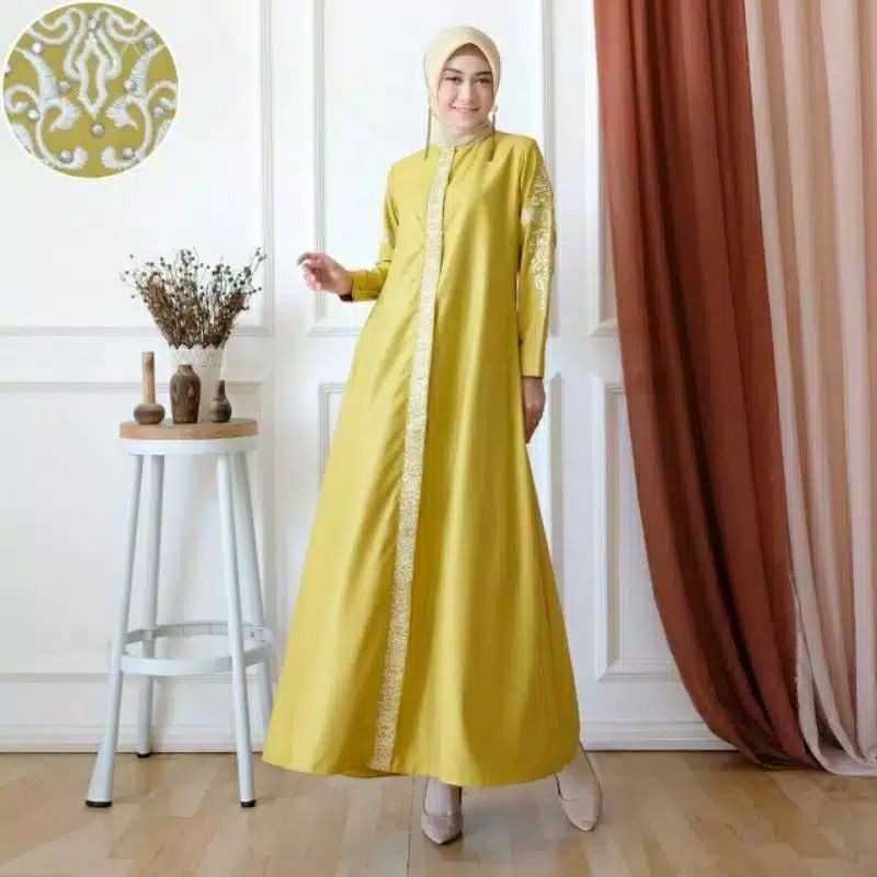 GAMIS MADINA ASTERIA DRESS MUSLIM WANITA GAMIS TOYOBO GAMIS WANITA TERBARU2021 FASHION MUSLIM WANITA