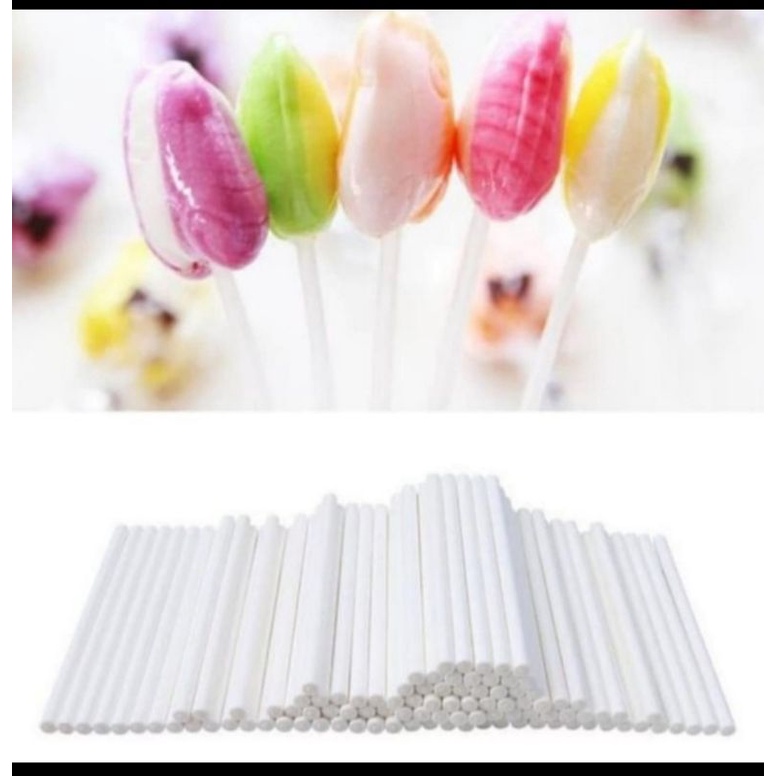 Stik lolipop isi 20pcs/stik permen/stik coklat/stik lolipop warna putih isi 20pcs