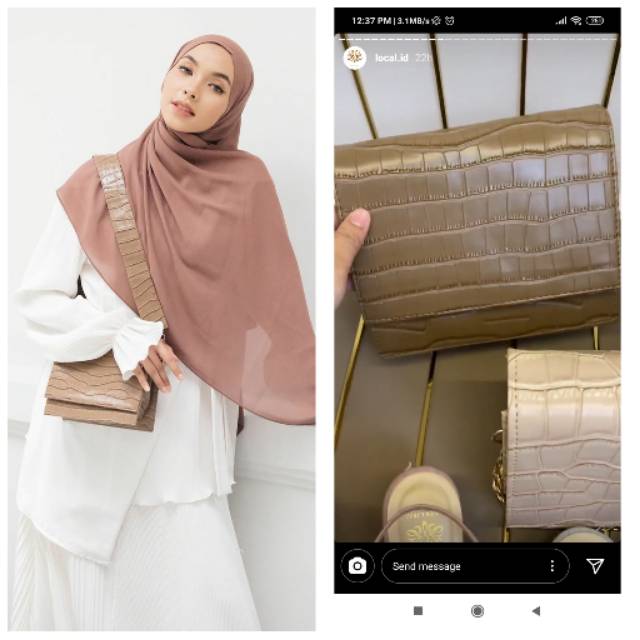 Aska bag local id caramel (Freebooked)