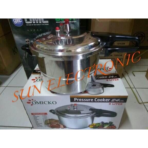 TERMURAH omicko pressure cooker/panci presto 24cm 8Ltr