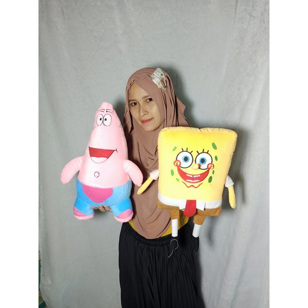 Boneka sepasang Spongebob M Dan Patrick L terlaris bisa COD