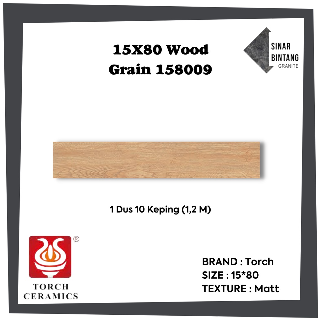 Granit 15X80 | Granit Lantai Wood Grain 158009 TORCH